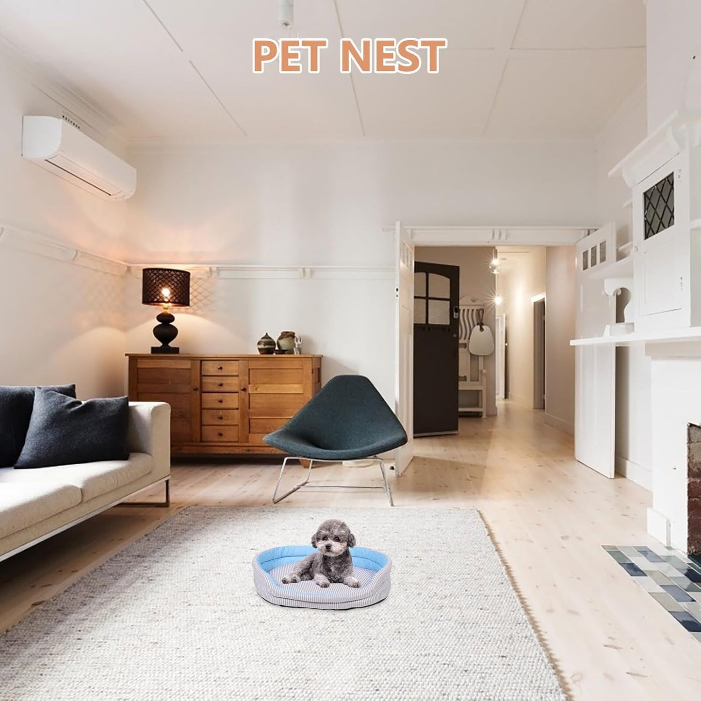 Milisten Dog Cooling Bed and Cat Sleeping Bed Washable Summer Cooling Mat Pad with Ice Gel Large Size for Indoor Outdoor Pets