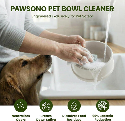 Pet Bowl Cleaner Mousse - Vet Enzyme Formula for Bird Baths & Feeders | Lick-Safe, No Residue | Works on Cat Dishes, Fountains, Toys & Birdhouses (350ml/12oz)