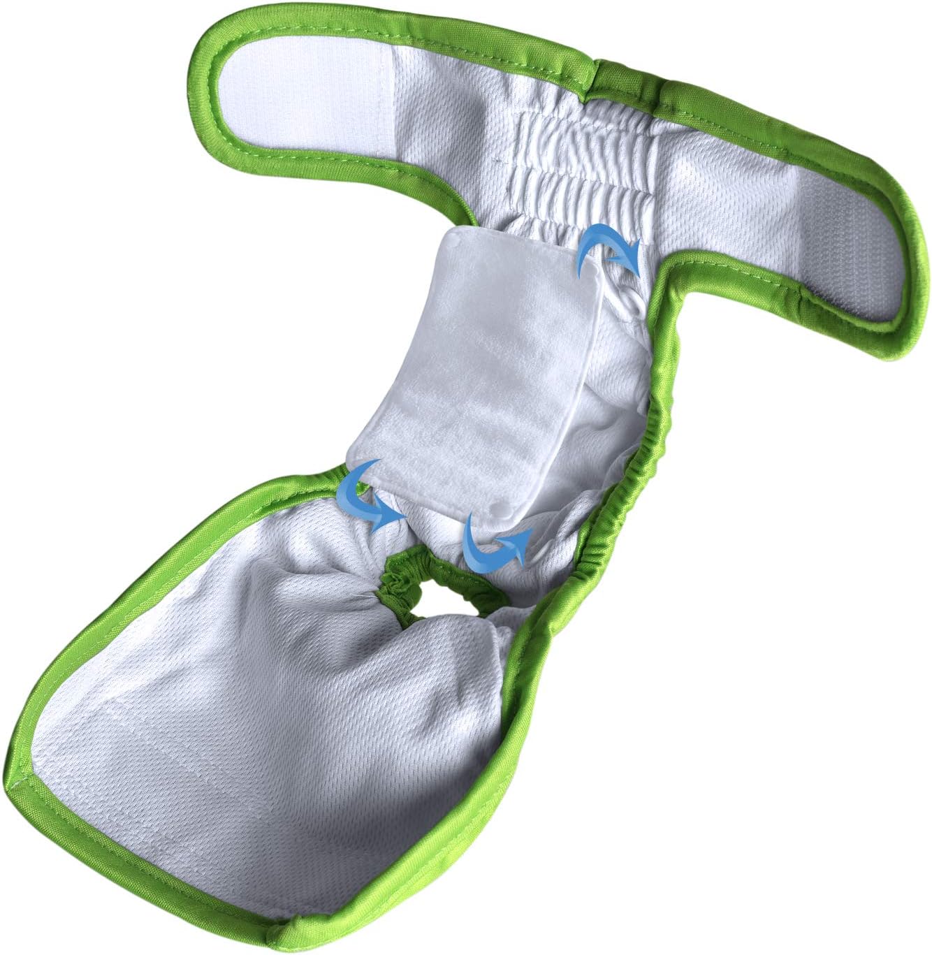 Teamoy Female Dog Diaper Pads, Reusable Doggie Diaper Wraps Liner Pads(Pack of 6), S