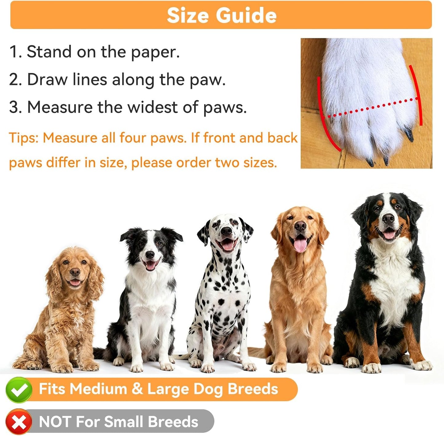 Dimicoo Water-Resistant Dog Boots for Medium Large Dogs,Non-Slip Dog Shoes for Winter Snow,Lightweight Paw Protector for Cold Pavement,Soft Dog Booties for Outdoor Walking Indoor Hardfloors