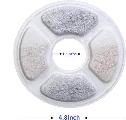 Replacement Filters for Pet Water Fountain - Activated carbon Filters for Cats and Dogs Automatic Water Dispenser (8 Pack)
