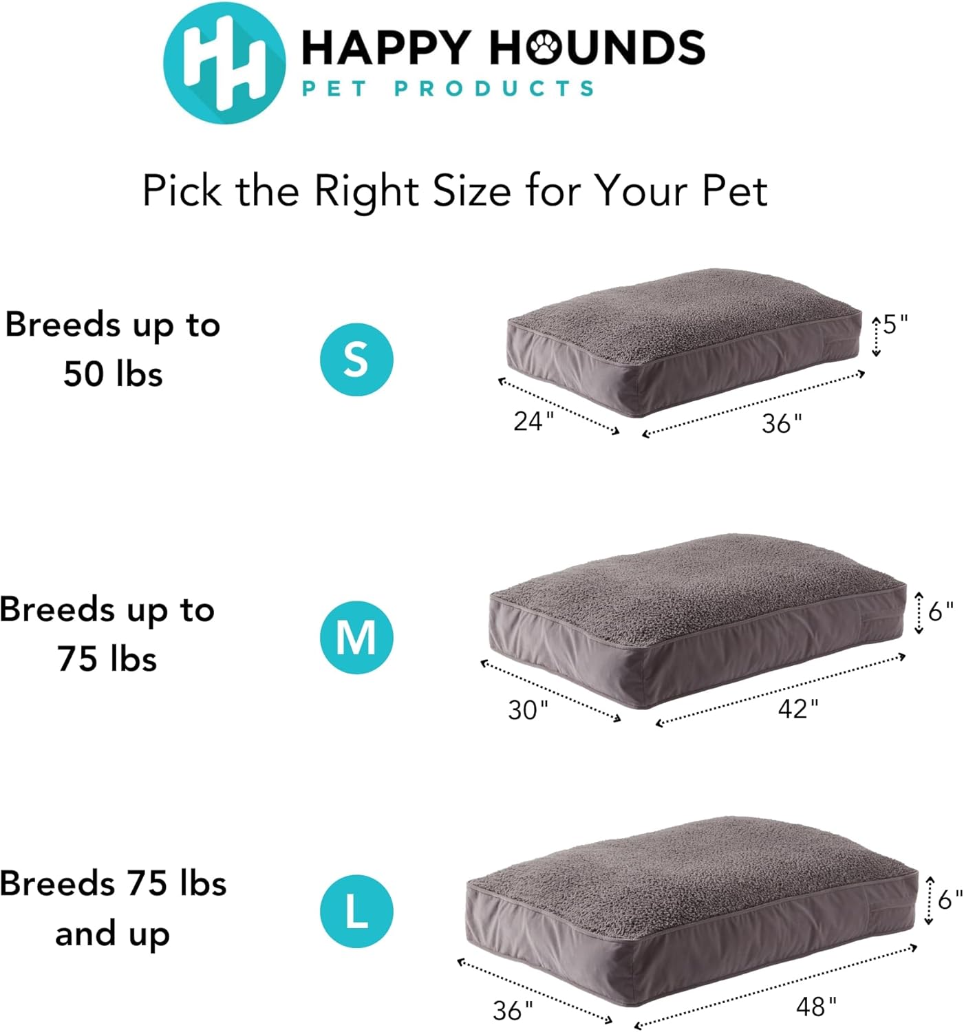 Buster Deluxe Reversible Pillow Style Sherpa Dog Bed, Gray, Medium (42 x 30 in.)