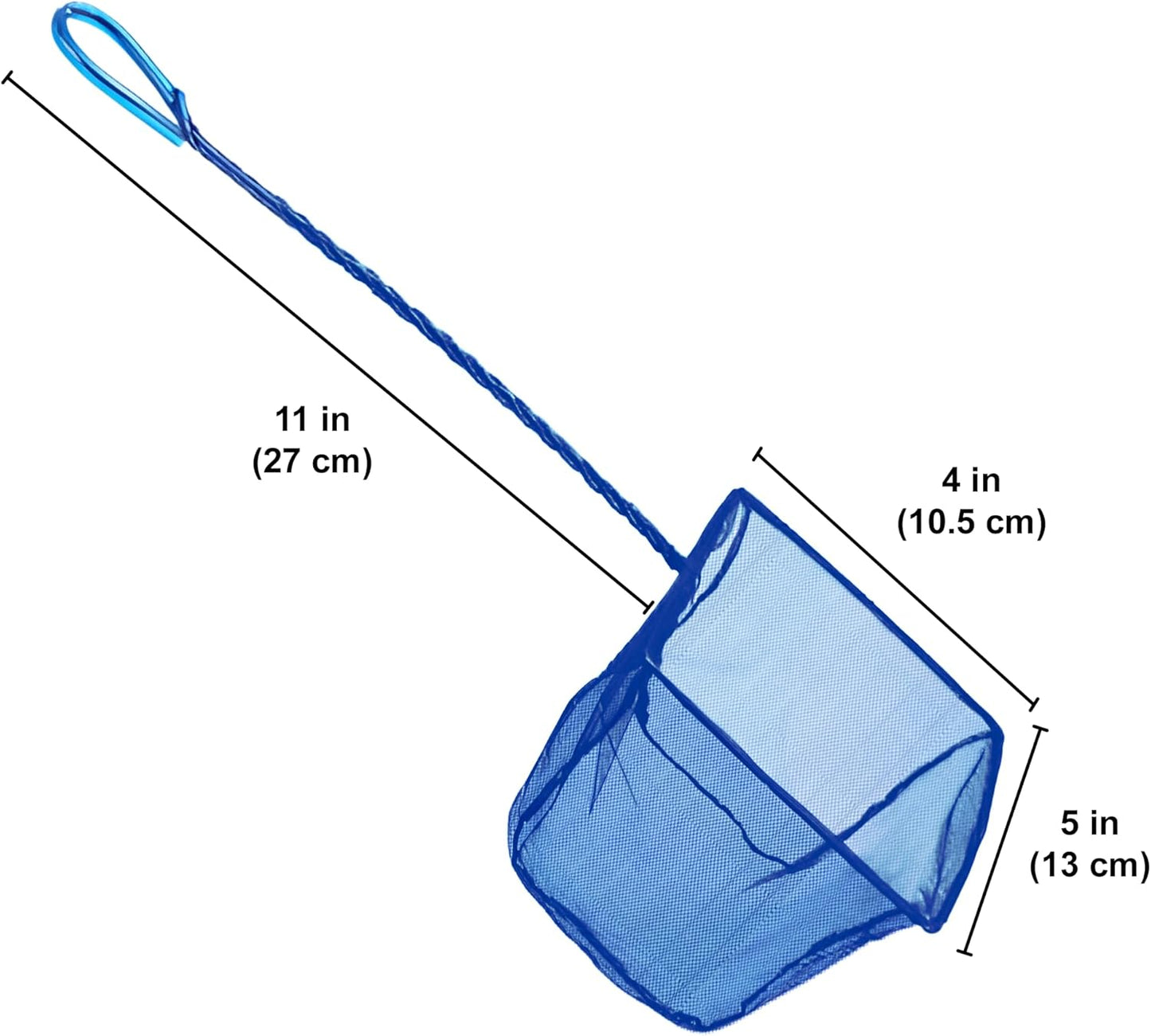 SunGrow Betta Fish Net, Secure Delicate Fin, 5x4 Inches with 11 Inches Handle, Extra Soft Nylon Net, Easy Routine Aquarium Tank Maintenance, Fish Tank Supplies
