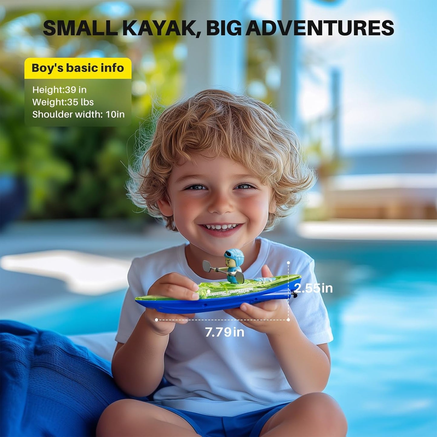 SYMA RC Boats 2 Pack for Kids 6-12, Remote Control Kayaks with Magnetic Dolphin Nose & 3 Balls, Up to 40 Min Playtime, LED Light Up Water Toys for Pool, Water Table & Bathtub