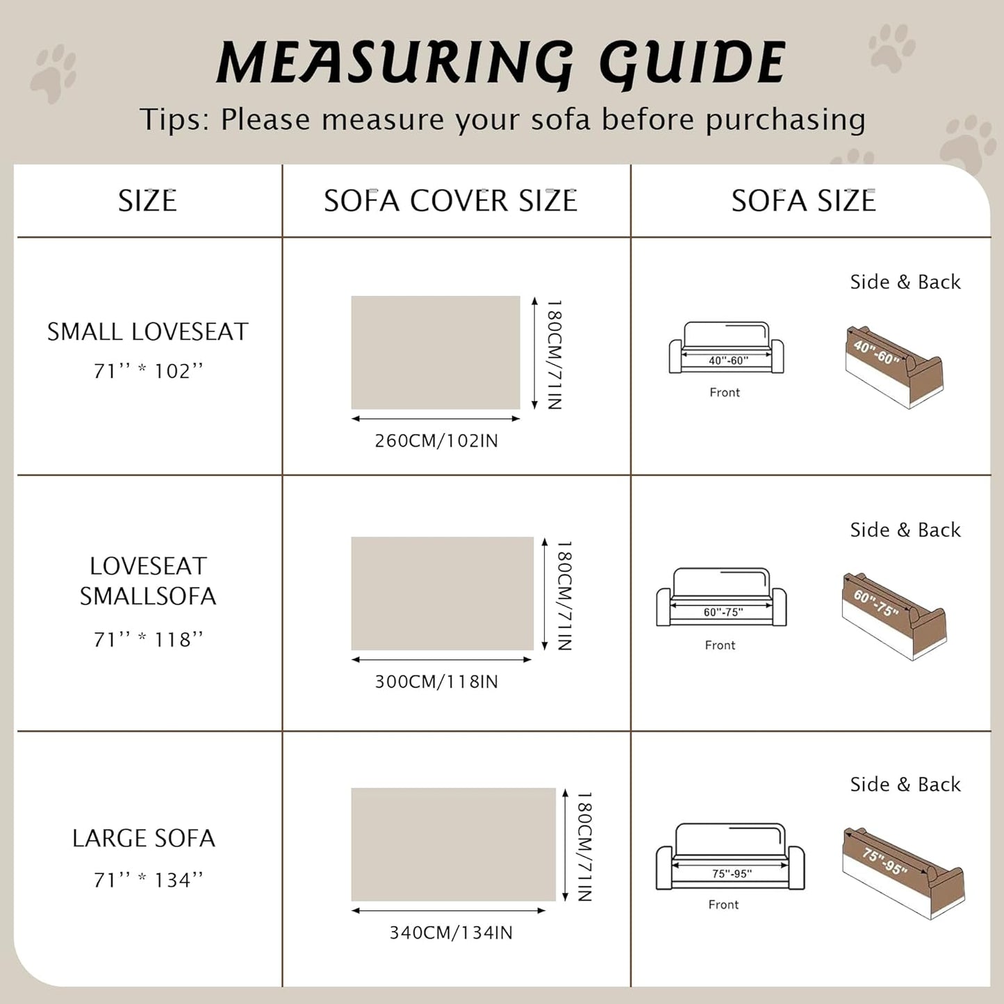 PuTian 100% Waterproof Couch Cover for Dogs - Anti-Scratch Washable Non Slip 2 Cushion Cover Blanket for L Shaped Sectional Recliner Sofa Slipcover for Pet Cats Kids, 71X134 in Boho Green-Waterproof