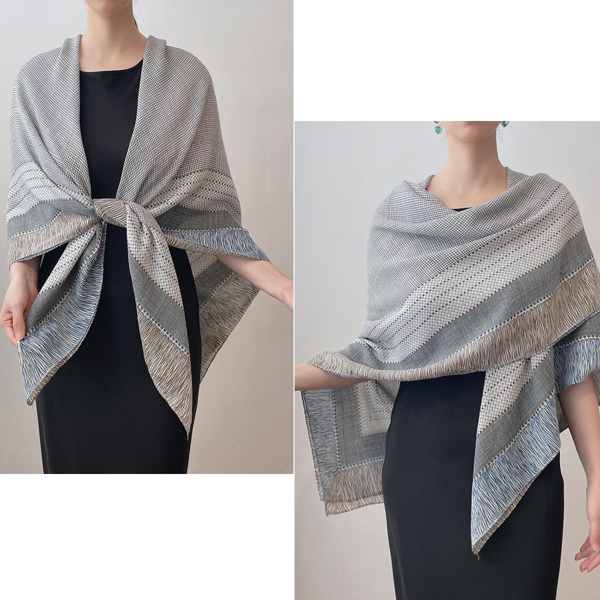 K-Elewon Large Square Scarf 51" Cotton and Linen Hand feel Scarf Fashion Scarves Hair Wrapping Scarfs Neck Scarves for Women