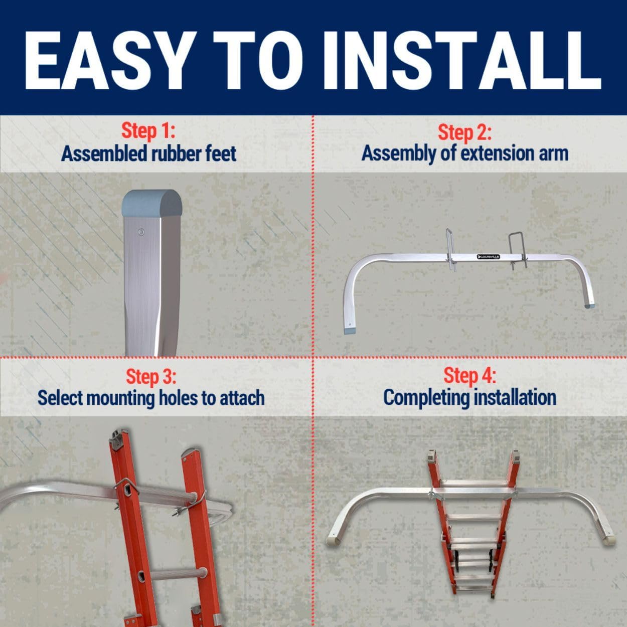 Louisville Ladder Aluminum Ladder Stabilizer, 150-Pound Load Capacity, LP-2200-00