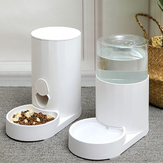 Water Dispenser 2.5L Pet Cat Feeder Automatic Water and Food Dispenser Auto Anti Slip Unplugged Feed Water Pet Supplies for Cats Puppy Dogs Feeding Drinking cat Fountain (Size : Feeders) ( Water
