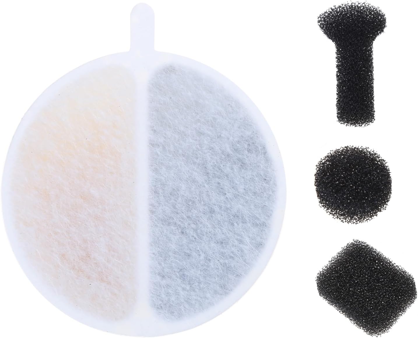 15/30pcs Replacement Filter Dogs Cats Water Drinking Fountain Replaces For Pet Water Fountain Easily To Install&Maintain Cats Filter And Sponges Pet Replacement Round