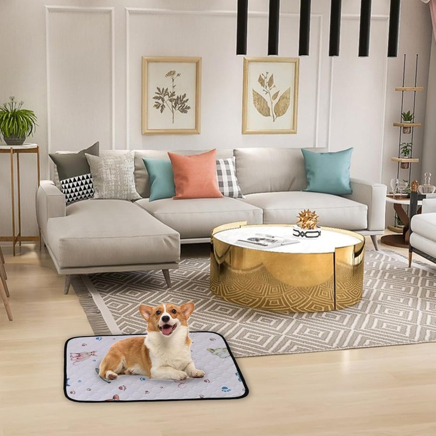 Washable Dog Pee Mats - Washable Non-Slip Mat - Reusable Dog Pad | Home Cage Floor Travel Puppy Cat Older Medium Large Breeds