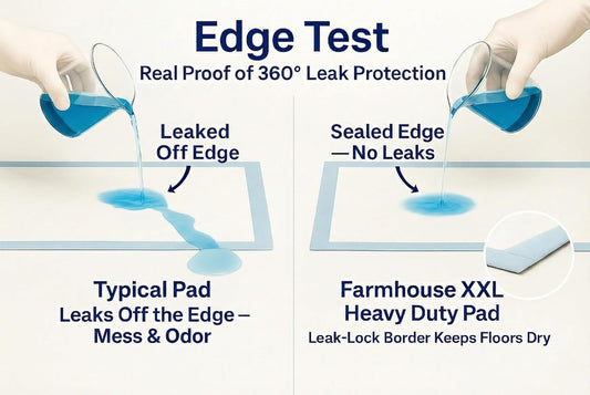 Pee Pads for Dogs Extra Large 37x54 XXL - 50 Count Leak Proof Heavy Duty with Adhesive Tabs – 24 Hour Absorbent Disposable Puppy Training Pads for Large Dog Breeds 6-Layer Non Slip Backing