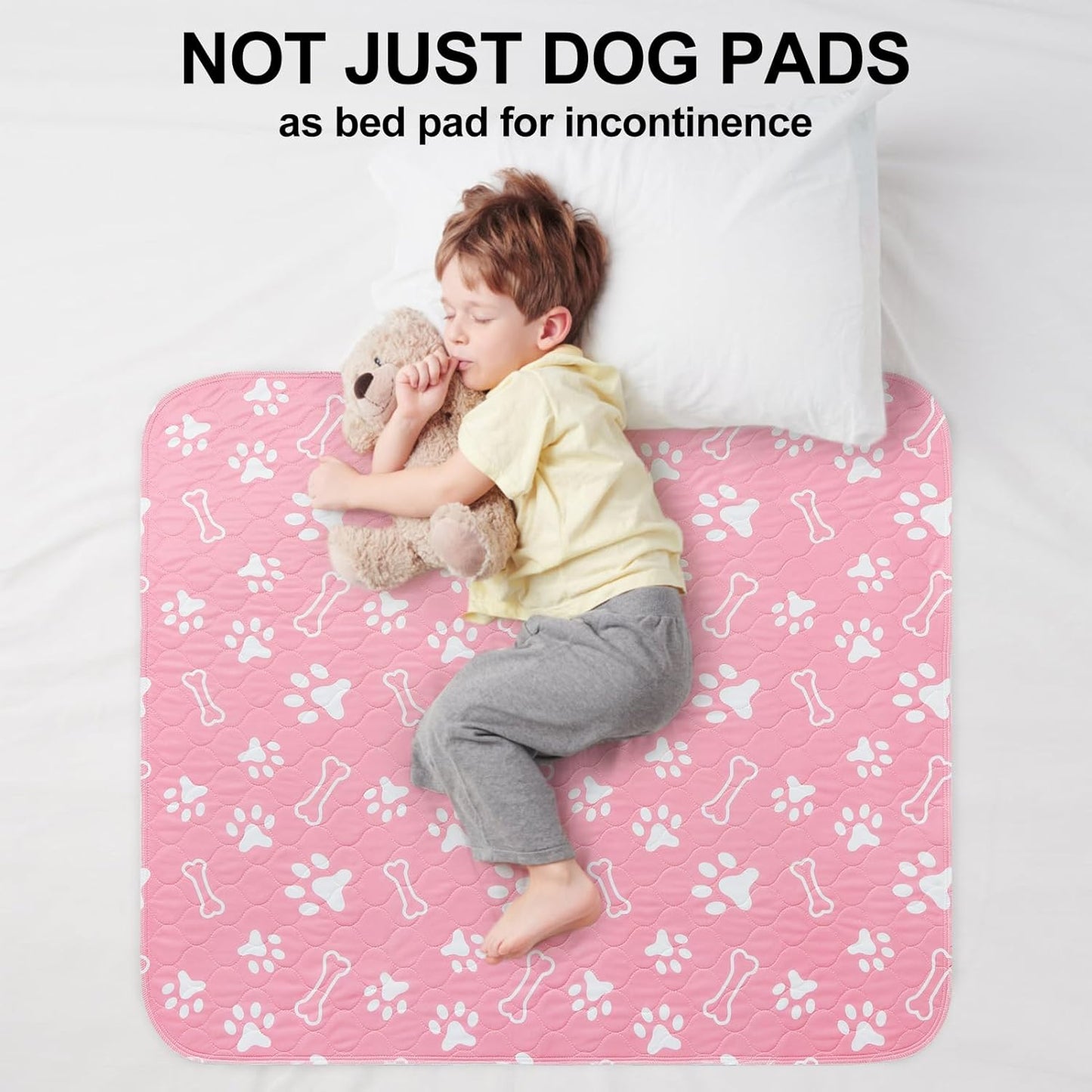 BEAUTYZOO 6 Pack Washable Pee Pads for Dogs, Reusable Puppy Pads for Potty Training, Waterproof Super Absorbent Whelping Pads Mats Non Slip Against Urine for Small Medium Dogs Cats, 16" x 24"
