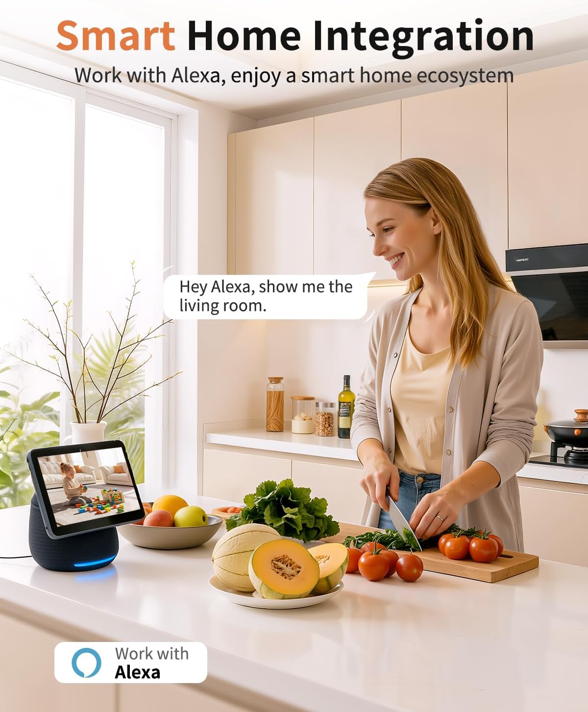 2K Cameras for Home Security, 5G & 2.4G WiFi Security Camera Indoor Outdoor for Baby Pet Dog Cat Nanny, 2-Way Audio, Color Night Vision, Siren, 24/7 Local Recording, IP65, Work with Alexa, K07-4P