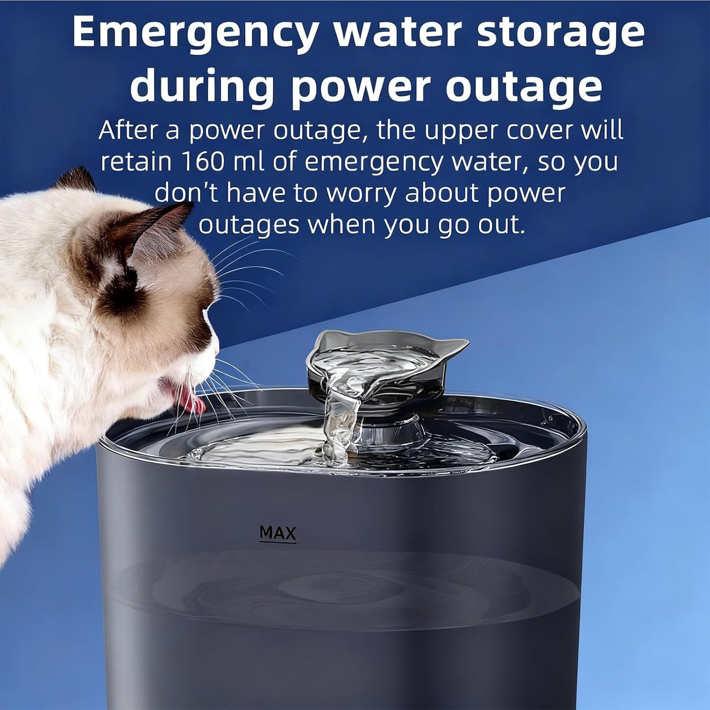 Cat Fountains for Drinking,74Oz/2.2L Pet Cat Water Fountain, Corded Automatic Water Dispenser for Cats Dog,Pet Dog Water Bowl Dispenser with Quiet Pump for Indoor