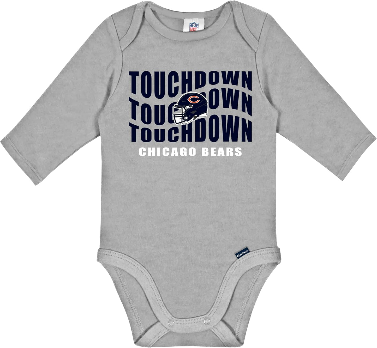 Gerber NFL Unisex-Baby NFL 2-pack Long Sleeve Onesie Bodysuit