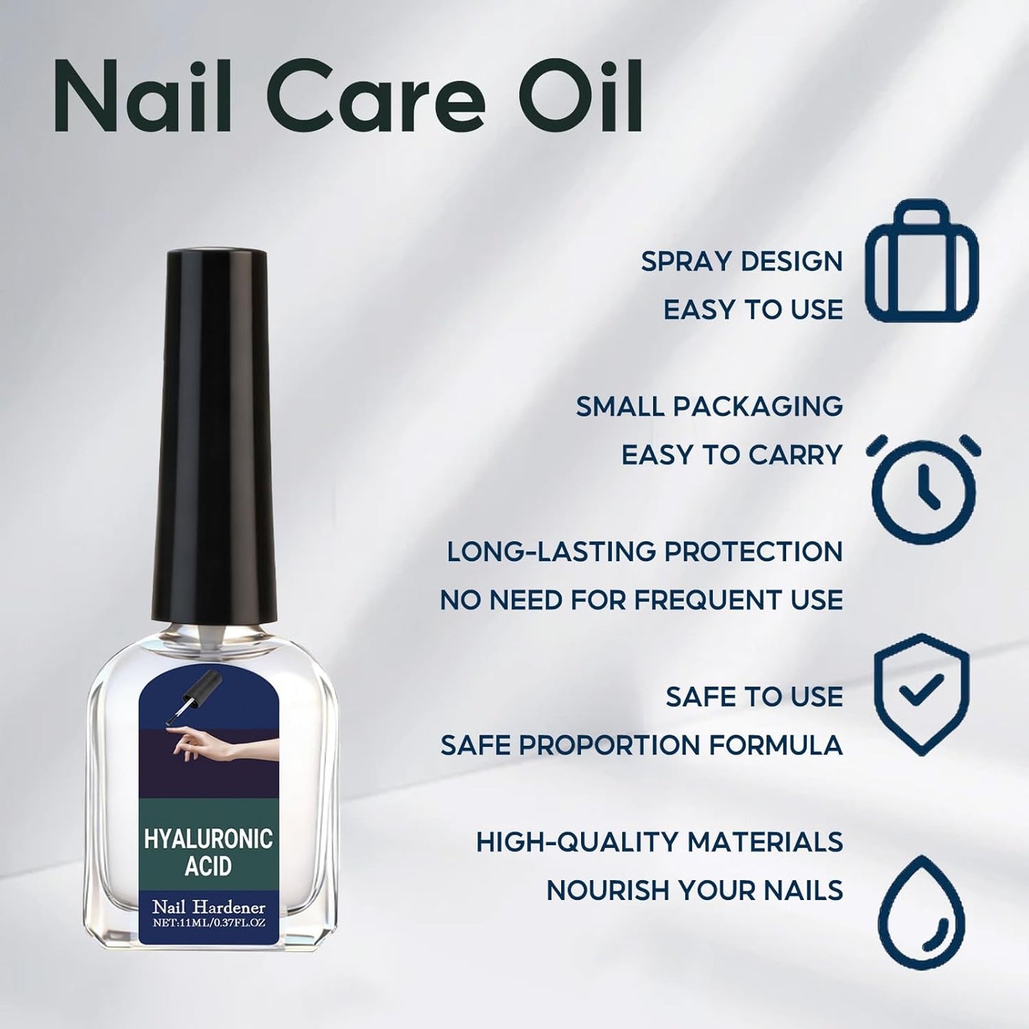 Hyaluronic Acid Nail Care Cuticle Oil, Multi-Purpose Nail Repair, Dry Cuticle Care, Strengthens, Repairs Fast Growth, 2pcs
