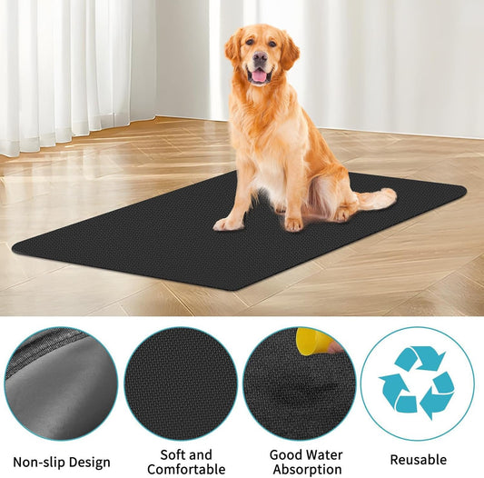 Dog Crate Mat Liner,Washable Pee Pads , Absorbs Urine - Waterproof Under Mat Floor Protector Reusable -Dog Crate Pad Ideal for Floor Protector (29" x 48", Count, 1)