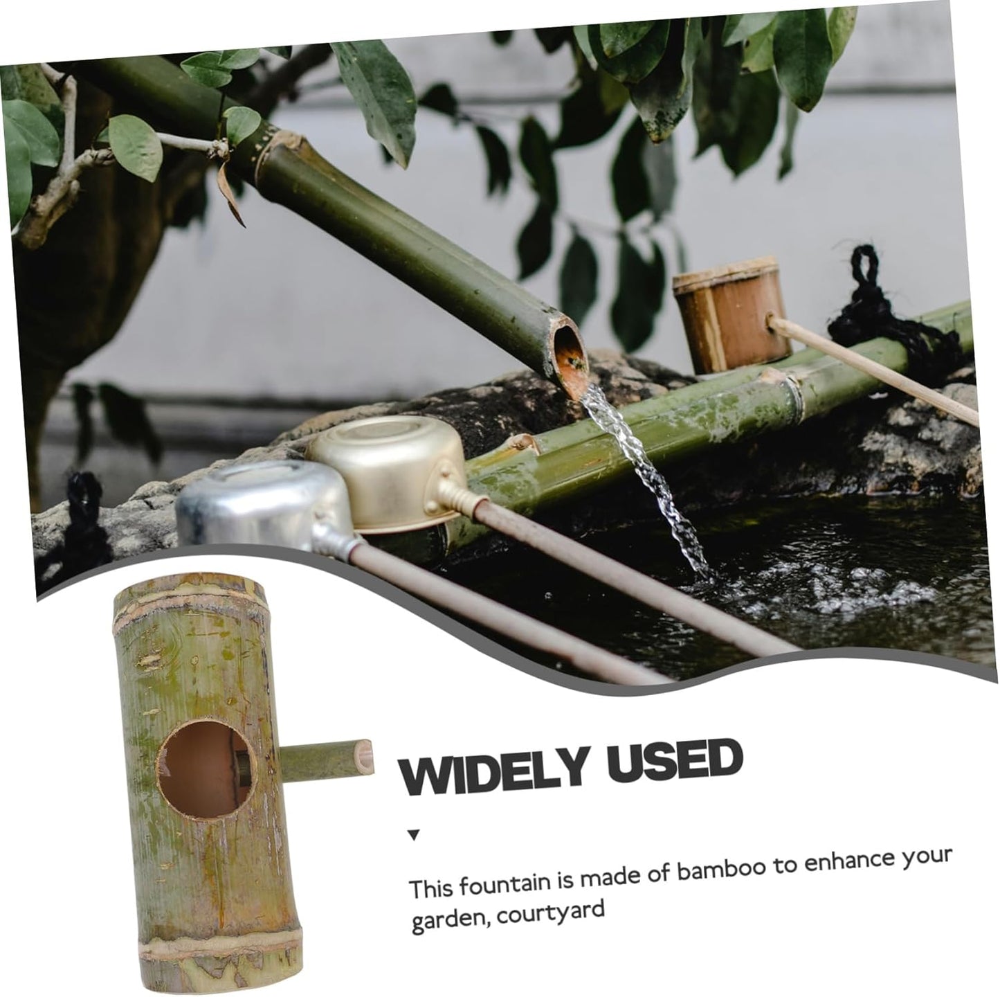Water Fountain Ornament Multi-Functional Cycling Fountain for Decor Water Channel for Fish Tanks and Gardens