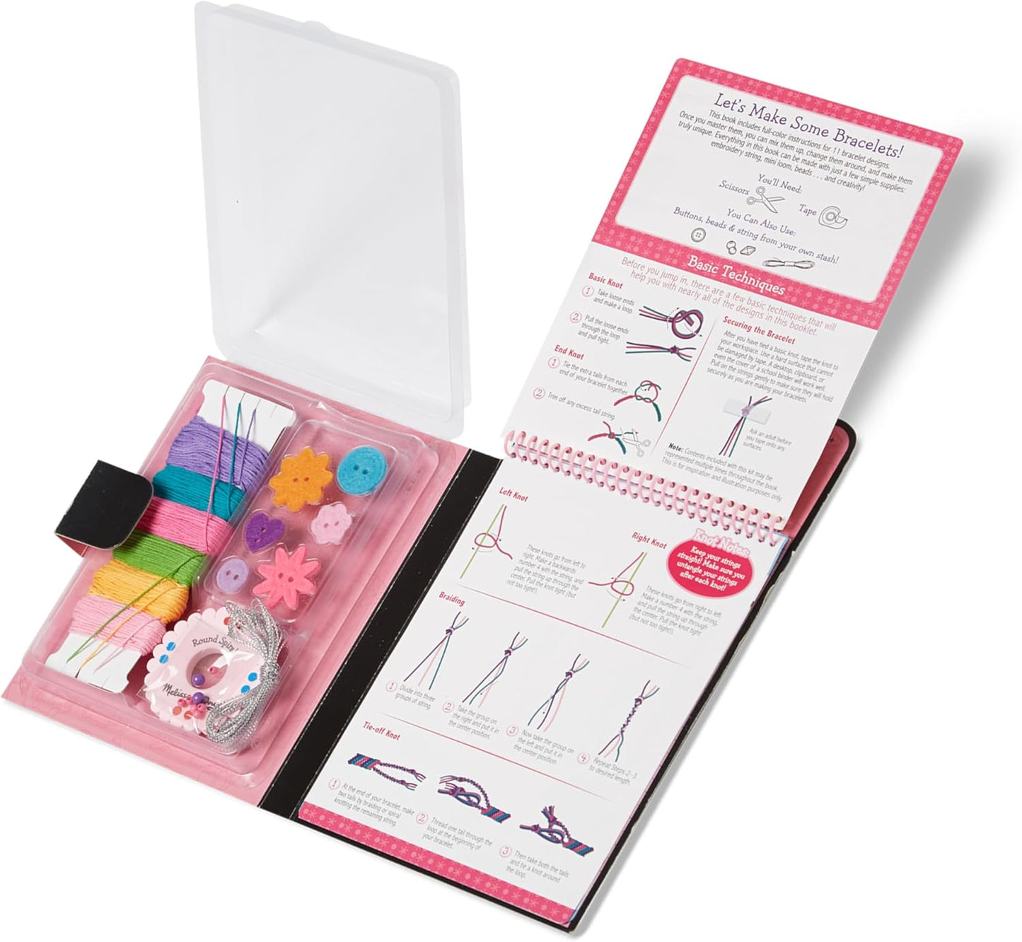 Melissa & Doug On The Go Friendship Bracelet Craft Set (Makes 10+ Bracelets)
