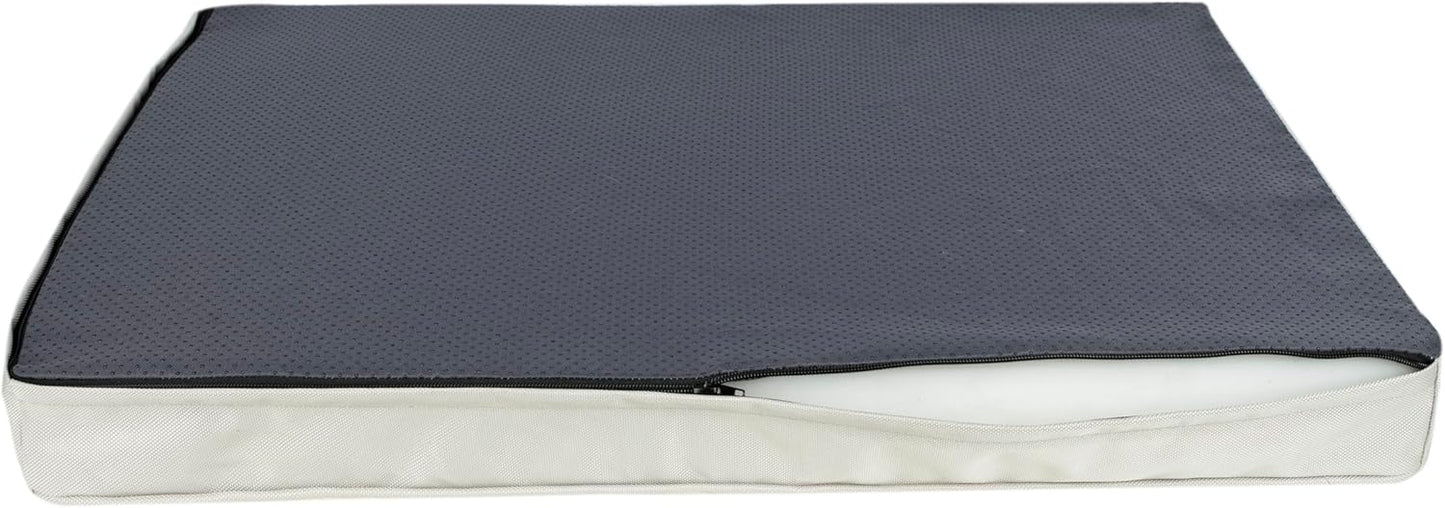 Best Pet Supplies Soft Plush Cute Indoor Dog Bed for Small, Medium, and Large Breeds - Beige, 24x16x3