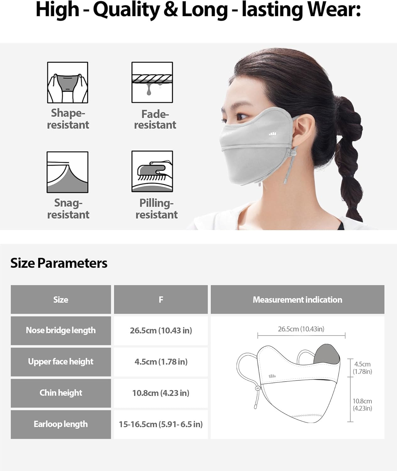 BENEUNDER UV Sun Protection Face Cover/Neck Gaiter Scarf UPF50+ Breathable Cooling for Summer Outdoor Activities Reusable