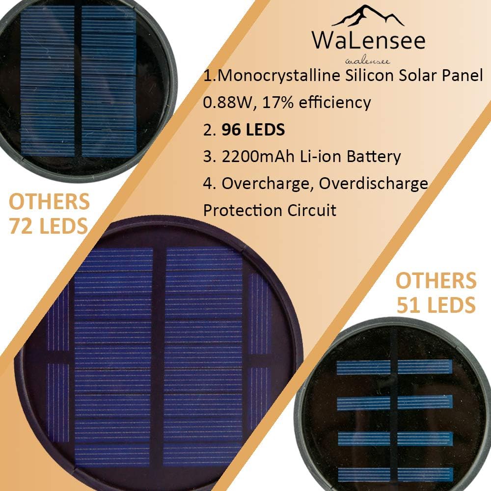 Walensee Solar Tiki Torches with Flickering Flame,96 LED Solar Torch Lights Outdoor Waterproof,43" Tall Super Larger Size Tiki Torches for Outside Garden Patio Yard, 6Pack