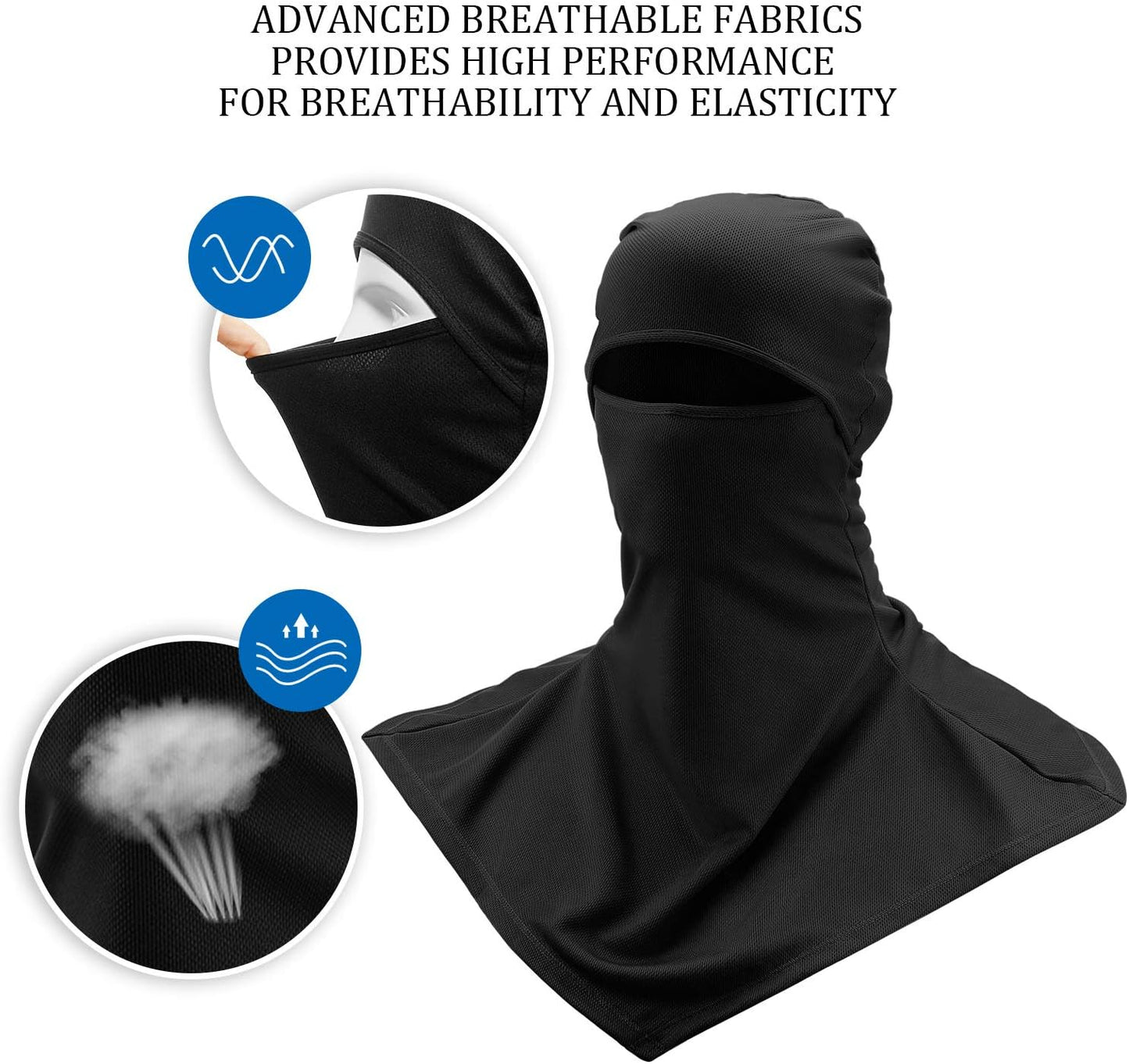 SATINIOR 3 Piece Balaclava Face Cover Sun Protection Neck Cover Summer Balaclava Motorcycle Face Mask for Men Women