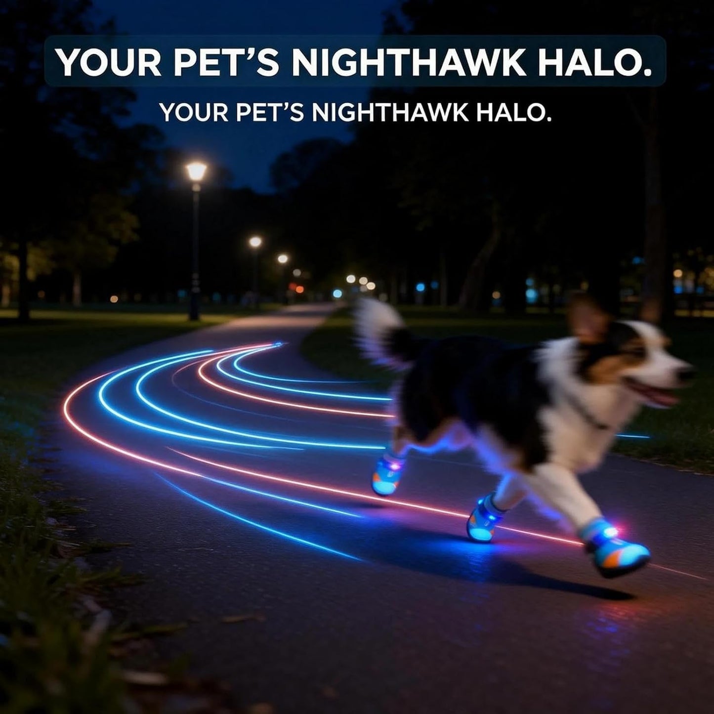 Glowing Dog Shoe Set - Rechargeable Puppy Booties | Non Slip Cat Paw Protectors for Small Pets, LED Night Safety Shoes, Summer Pavement Guard, Lightweight Outdoor Training Gear