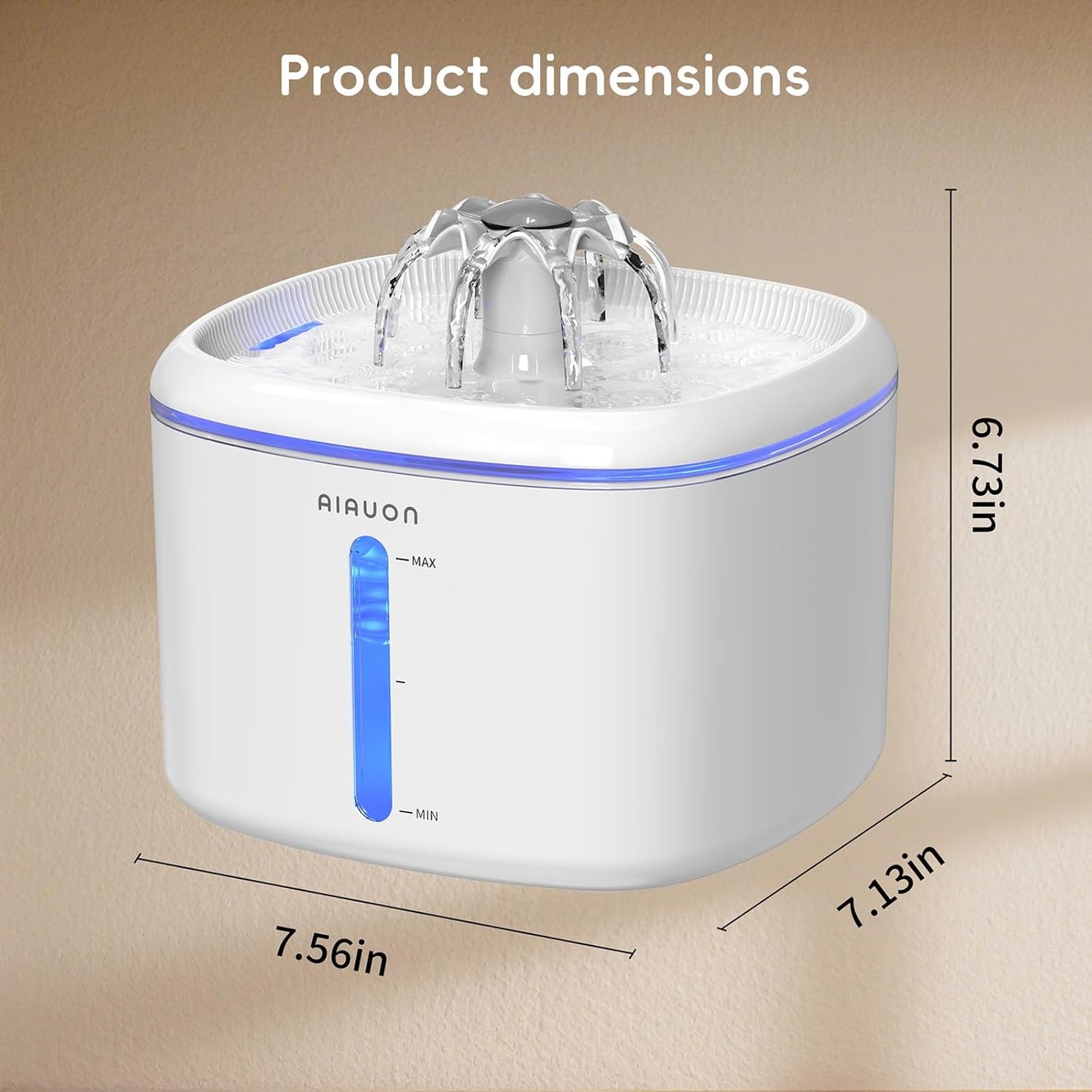 Cat Water Fountain,84oz/2.5L Pet Cat Fountain – Ultra Quiet Upgraded Automatic Pet Water Dispenser with 3 Replaceable Filters, Indoor Cat & Dog Drinking Bowl (White)