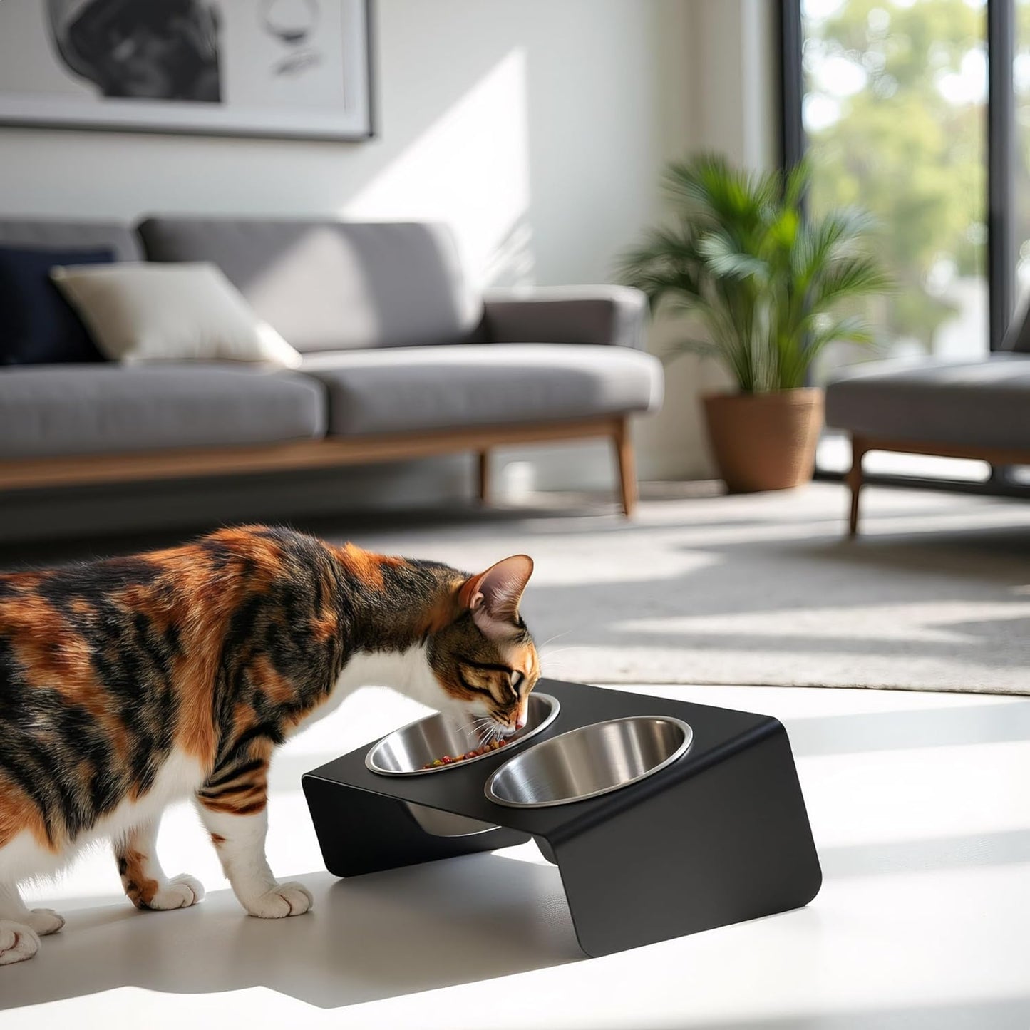 Elevated Pet Bowl, for Cats and Small Dogs