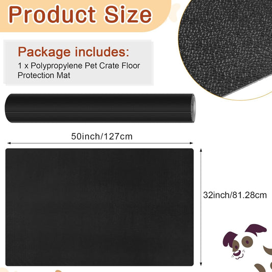 PVC Pet Crate Floor Protection Mat 32" x 50" XXL Washable Floor Covering Reusable Waterproof Non Slip Rug Whelping Pad for Pet