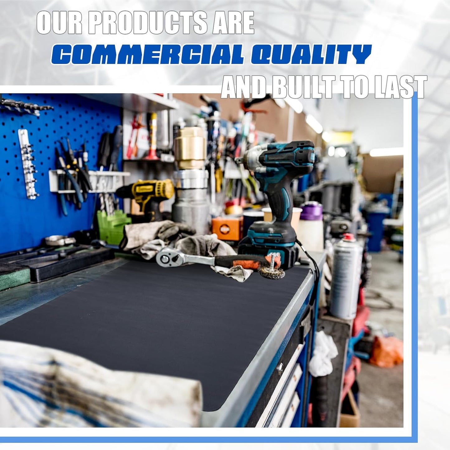 1 Pcs Work Bench Mat Top 24 x 48 Inches, PU Leather Workbench Pad Topper, Cuttable, Easy to Clean, Scratch Resistant, Protects Work Bench Tabletop Countertop