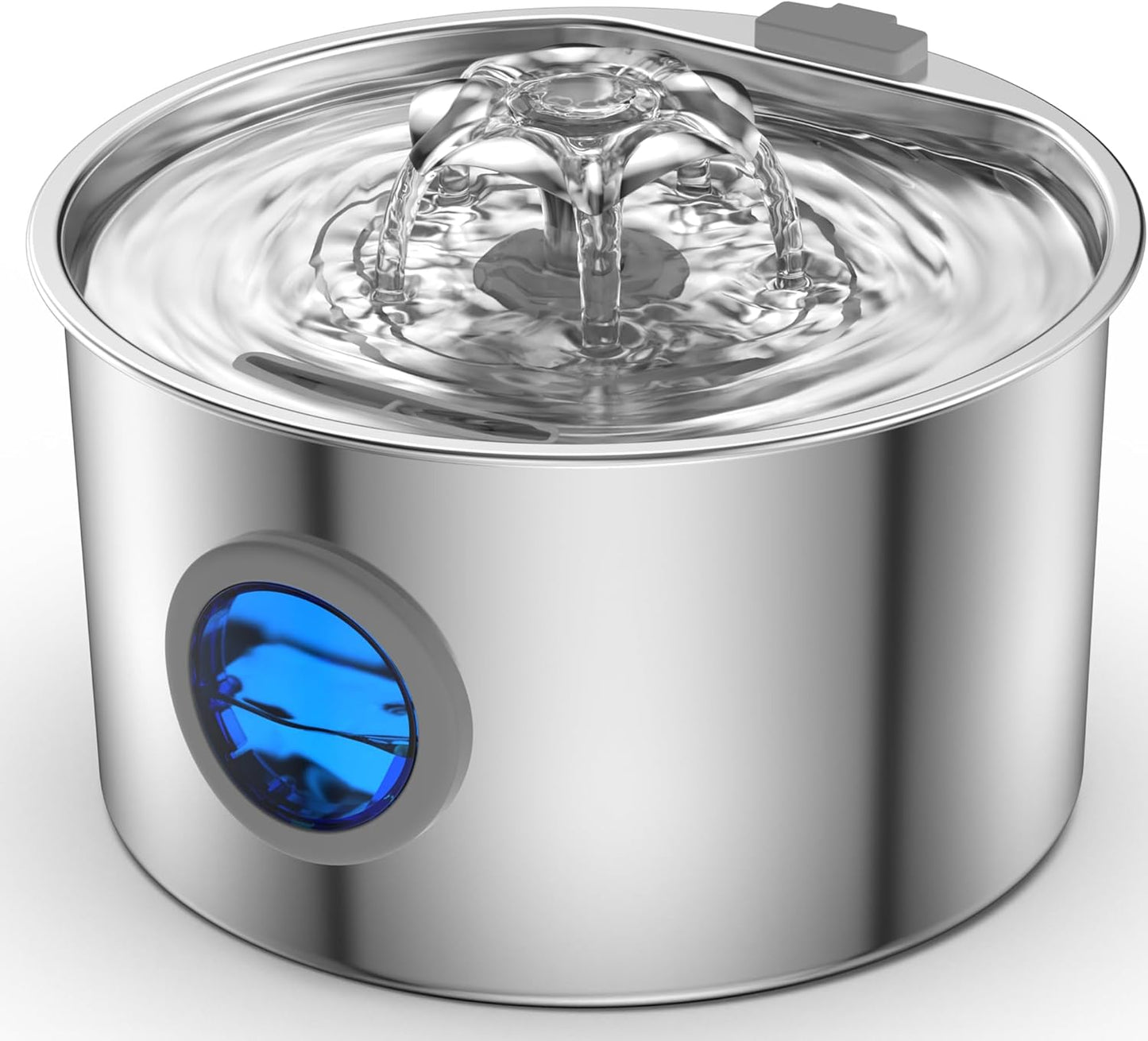 3.2L/108oz Large Cat Water Fountain Advanced 304 Stainless Steel with Detachable Tank, Easy to Clean, Automatic Pet Fountain Quiet Cats Water Dispenser, Dogs (108oz Large Cat Fountain)