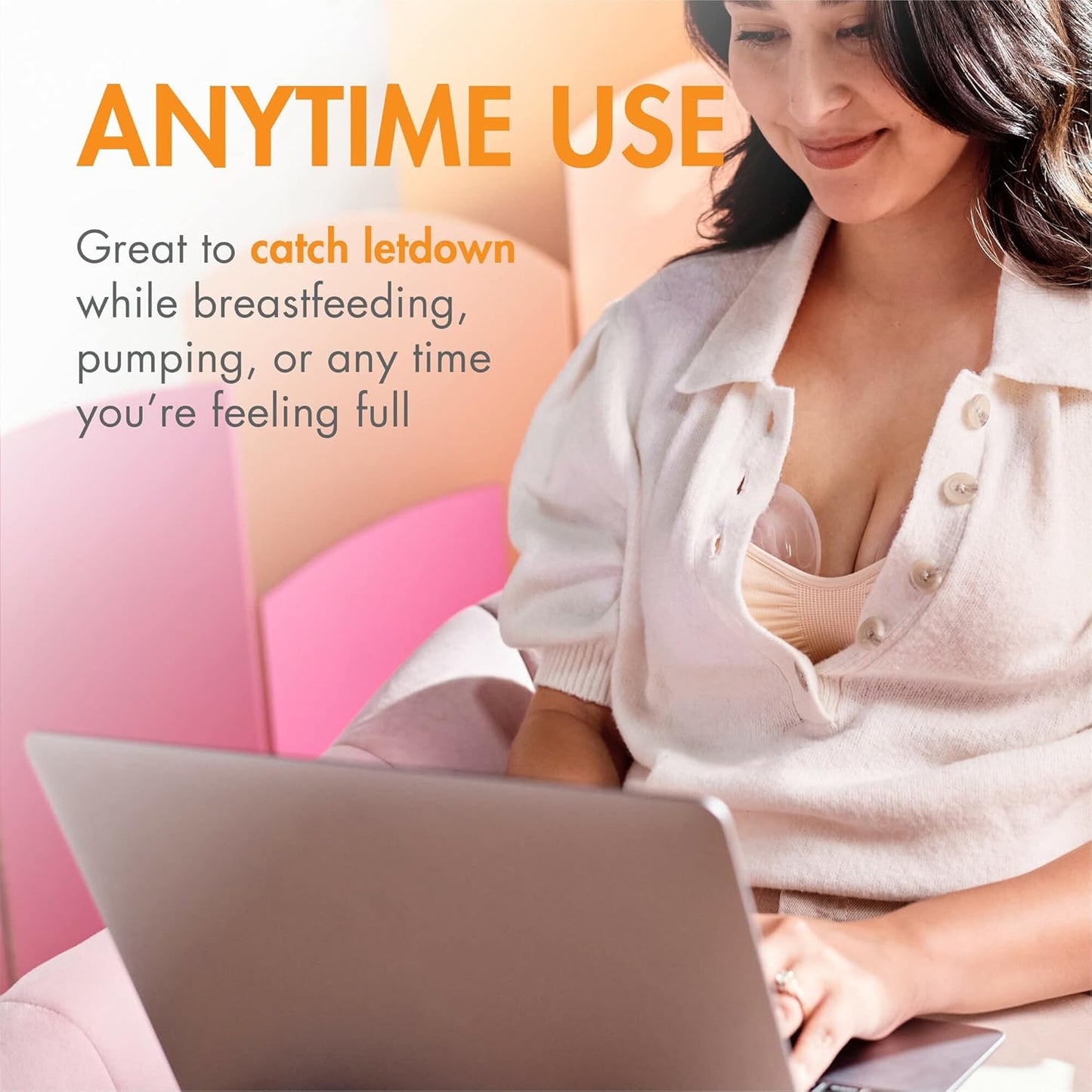 Boon Trove Silicone Manual Breast Pump Set - Hands Free Breast Milk Collector - Includes Polyester Travel Pouch - Breastfeeding Essentials - 2 Count