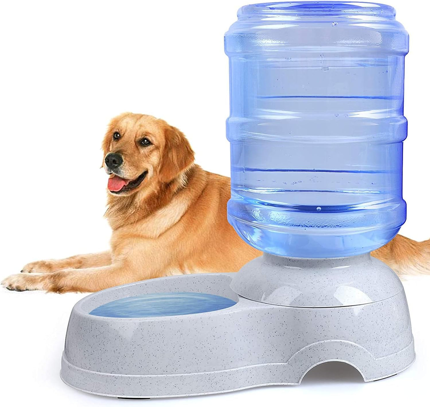 Pet Fountain Pet Water Dispenser Station Replenish Pet Waterer for Big Dog Cat Animal Automatic Gravity Water Drinking Fountain Bottle Bowl Dish Stand Pet Water Dispenser
