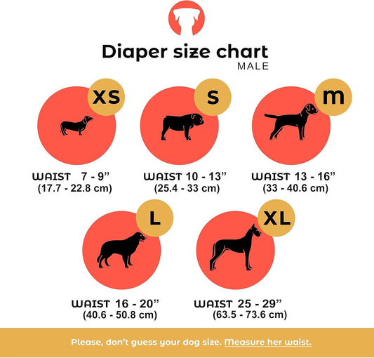 Reusable Dog Belly Bands – Washable Male Dog Diapers, Pack of 3 – Puppy Training, Comfortable & Durable