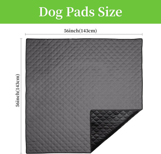Washable Pee Pads for Dogs, 56"X 56" Pet Playpen Mat Square Absorbent Dog Pads for Whelping Potty Housebreaking Incontinence Playpen Crate Kennel