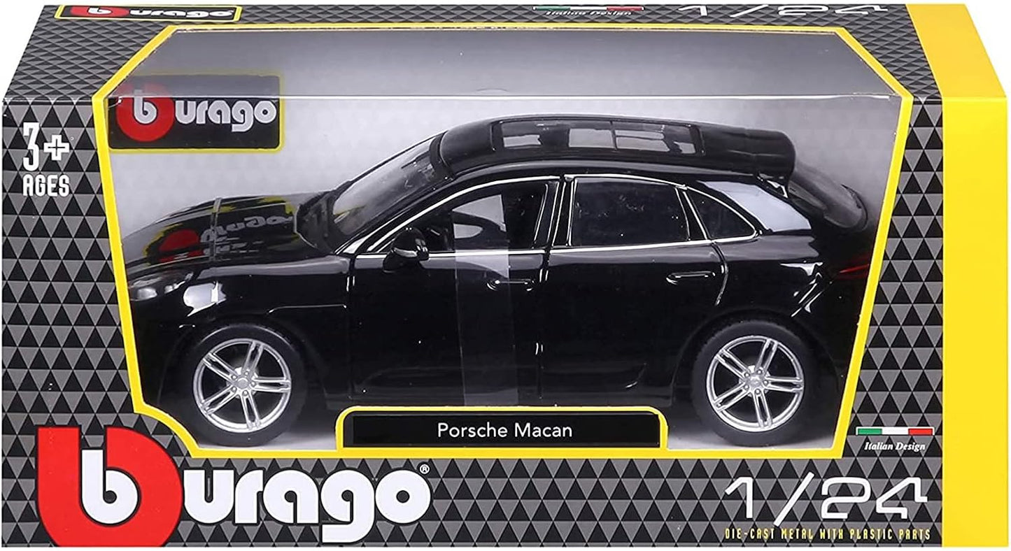 Bburago 1:24 ScalePorsche Macan Diecast Vehicle, Metallic Black