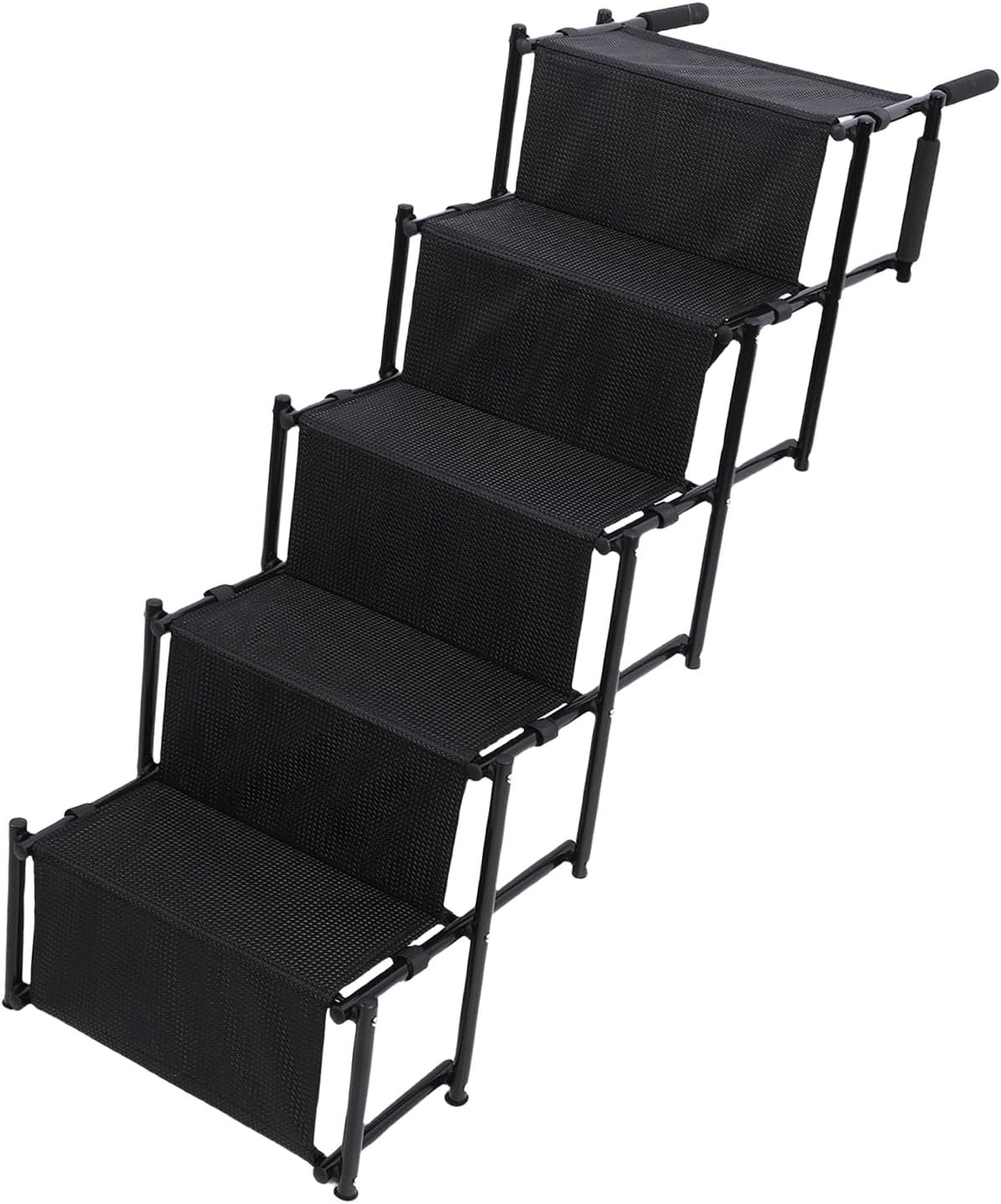 Dog Stairs Portable Folding Ramp Support 110.23lbs Pet Ladder SUV Truck High Bed