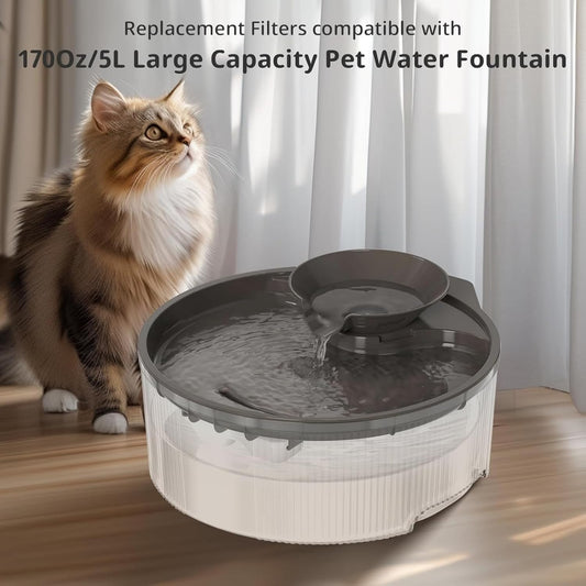 Pet Water Drinking Fountain and Sponges Replacement Accessories for Automatic Cats Water Dispenser Pet Water Fountain