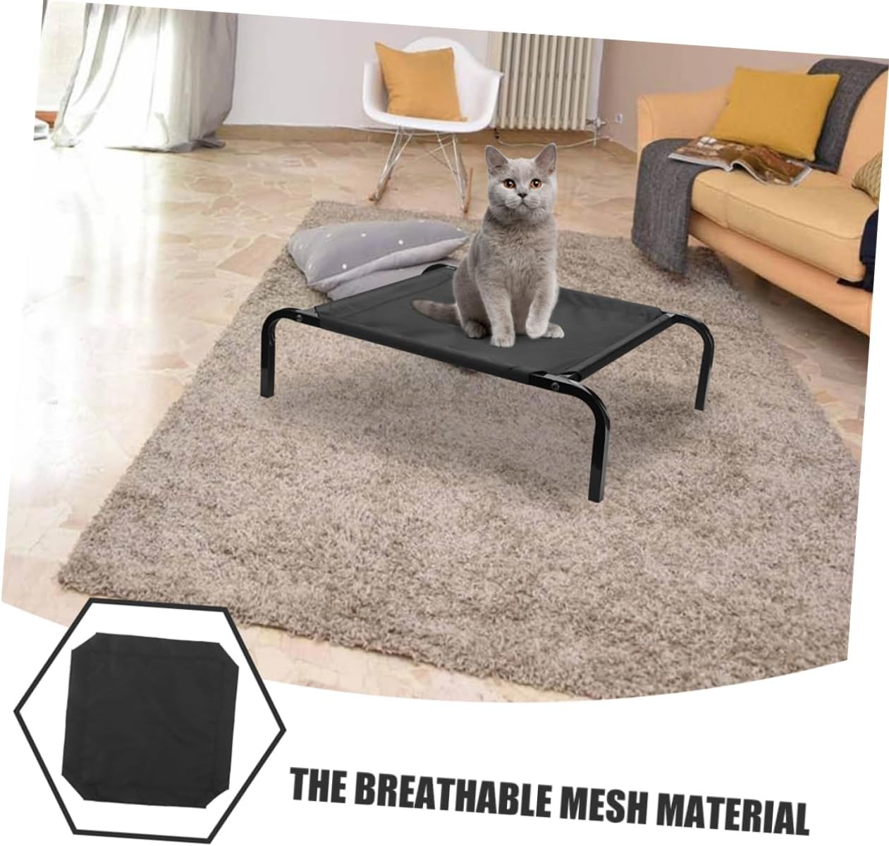 Milisten Stylish Removable Dog Bed Cover Breathable Mesh Replacement for Use Fits Pet Mattress Easy to Design for Small Pets