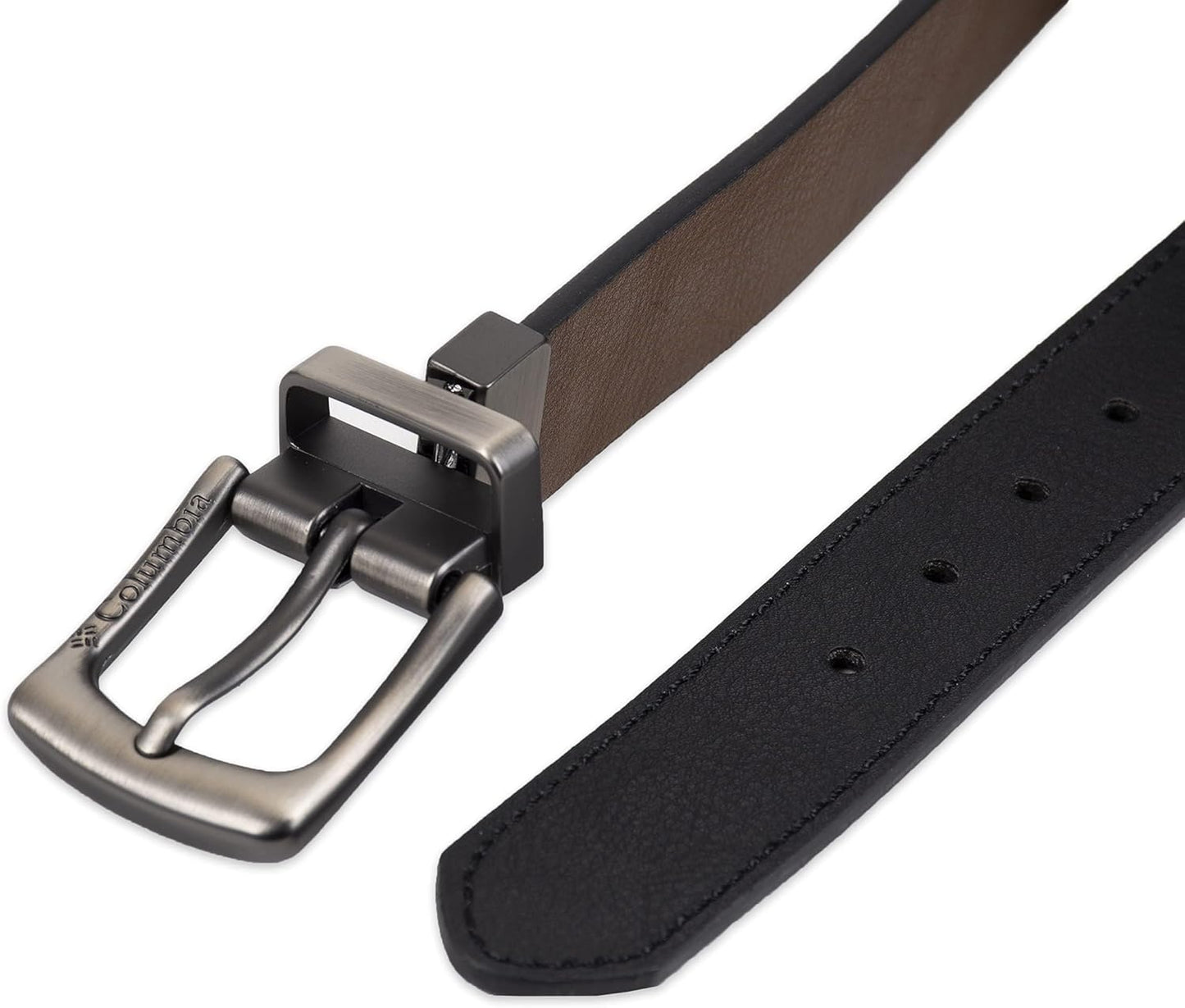 Columbia Boy's 2-in-1 Reversible Belt - Classic Strap for School, Casual & Dress Wear