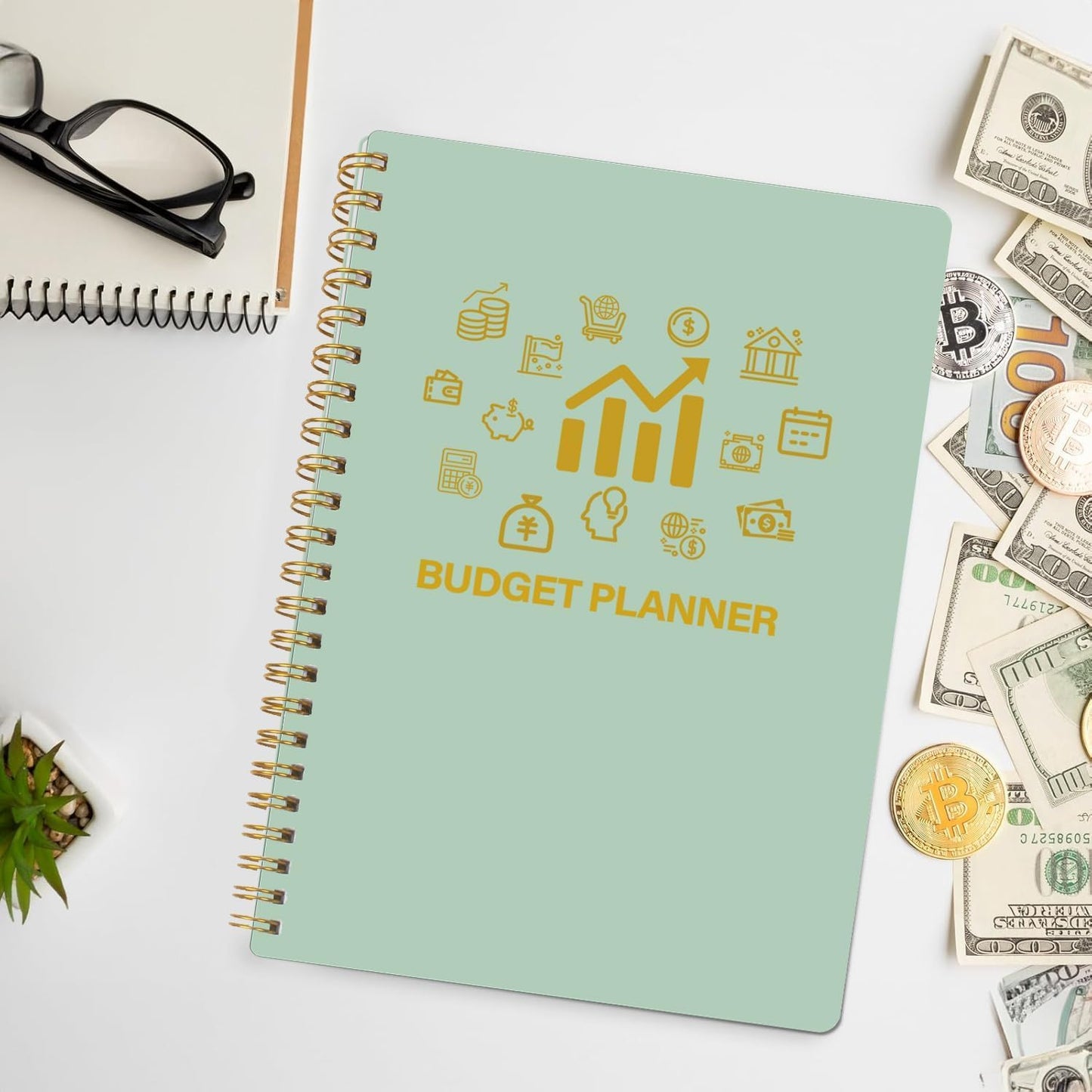 Budget Planner - Monthly Financial Planner Organizer with Expense Budget Book/Expense Tracker Notebook/Accounting Book to Manage Your Money Effectively, Start Anytime, A5(5.8" * 8.2") Green