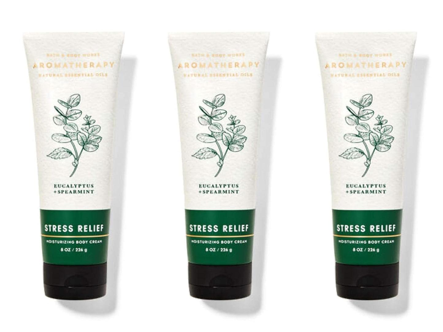 Aromatherapy Stress Relief Eucalyptus Spearmint Body Cream 3 Pack
