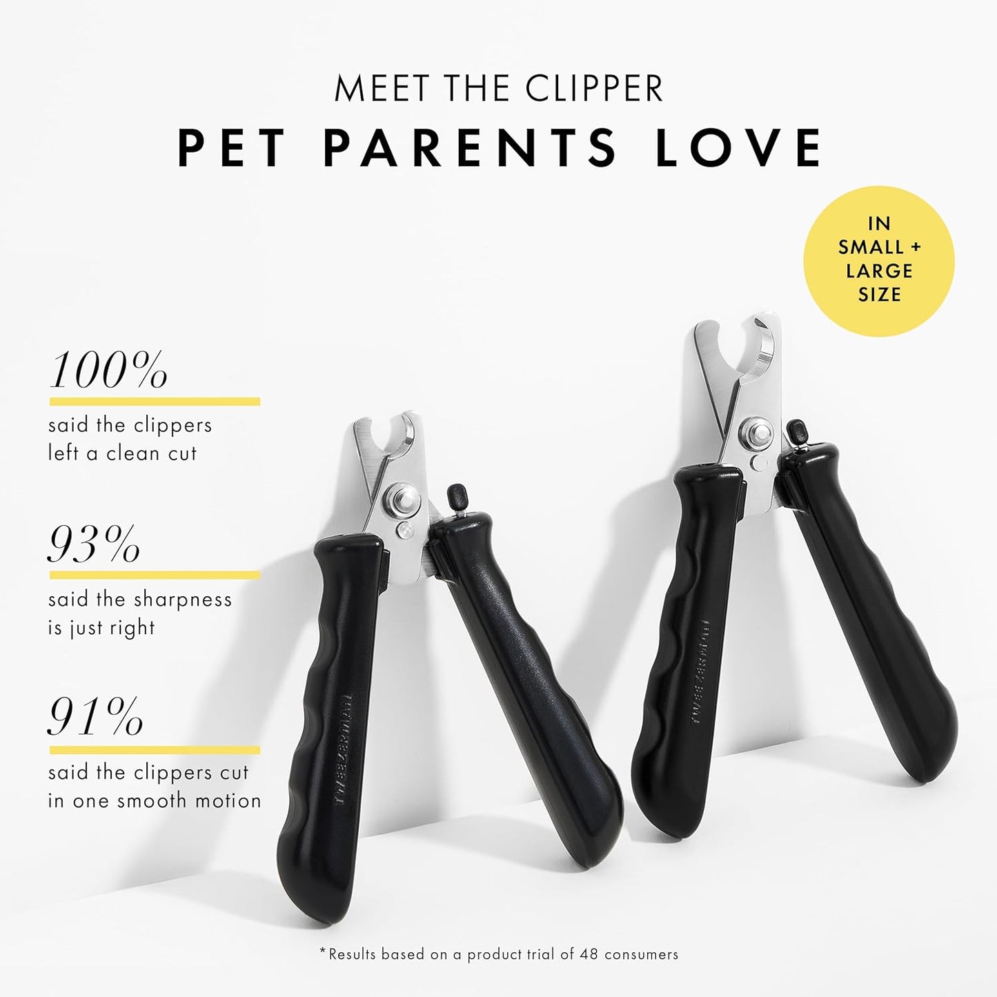 Tweezerman Small Nail Clippers for Dogs & Cats, Manual Professional Dog & Cat Nail Trimmer with Ergonomic Handle