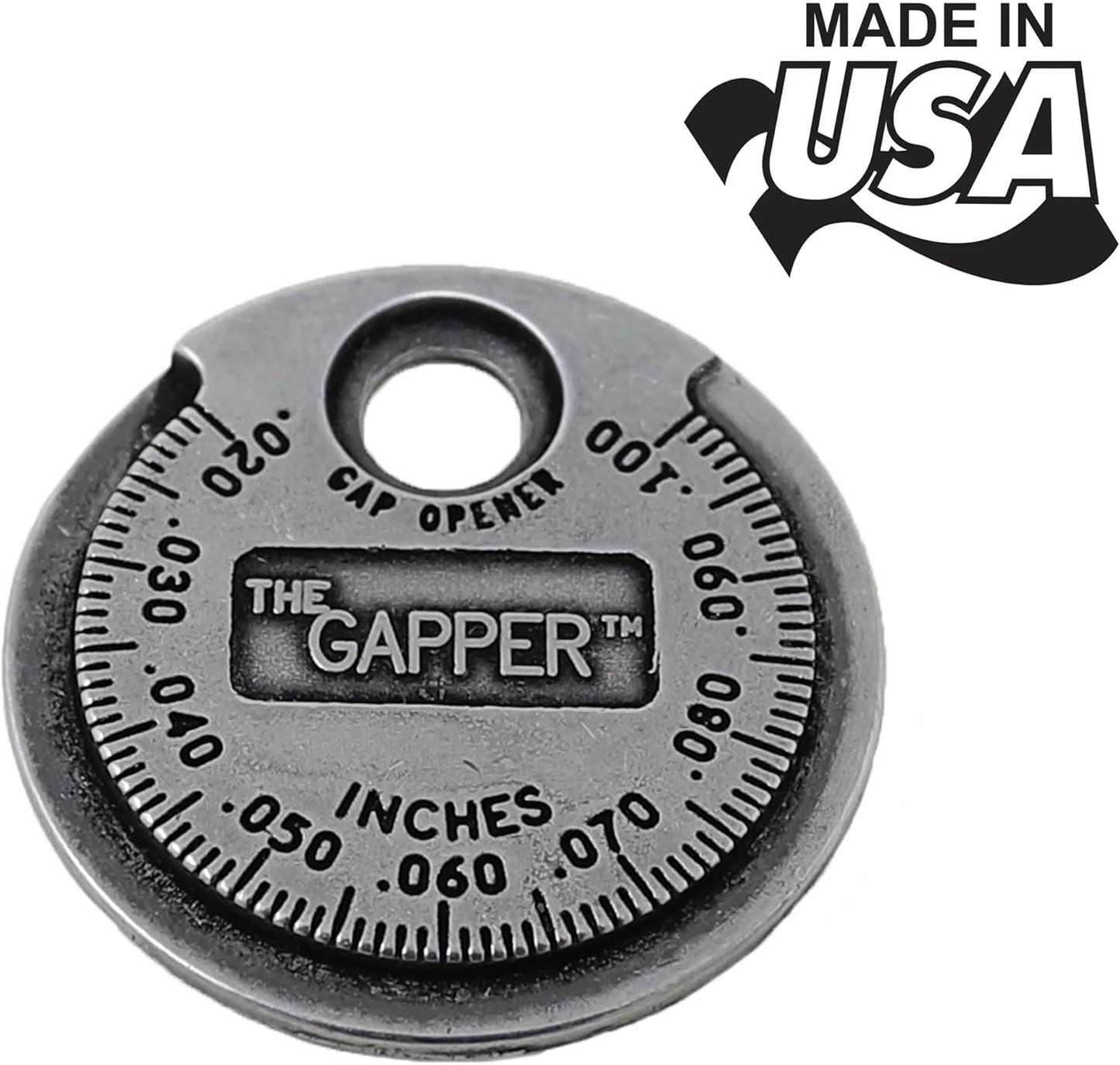 CTA Tools 3235 Spark Plug Gapper: Coin-Style Spark Plug Gap Tool, 0.020"–0.100" Measurement Range, Plated Steel, Quick-Check Reference Tool