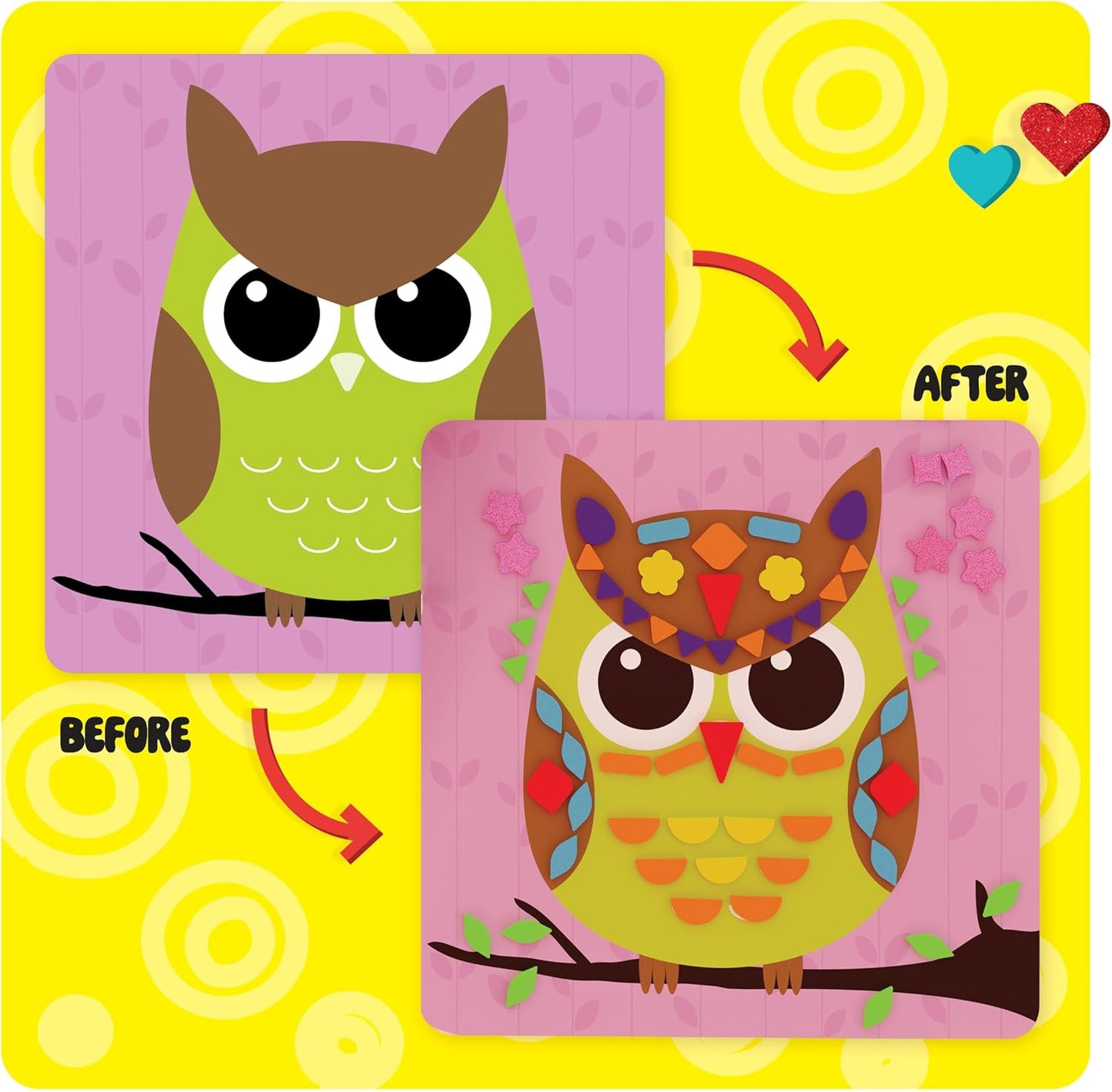 Dan&Darci Foam Sticker Art Craft for Kids - Easter Basket Stuffer - Toddler Arts & Crafts for Ages 3-5 - Boys 4-6 Birthday Gift - DIY Kid Activities Ages 3 4 5 6 Years - 4 Year Old Boy Gifts