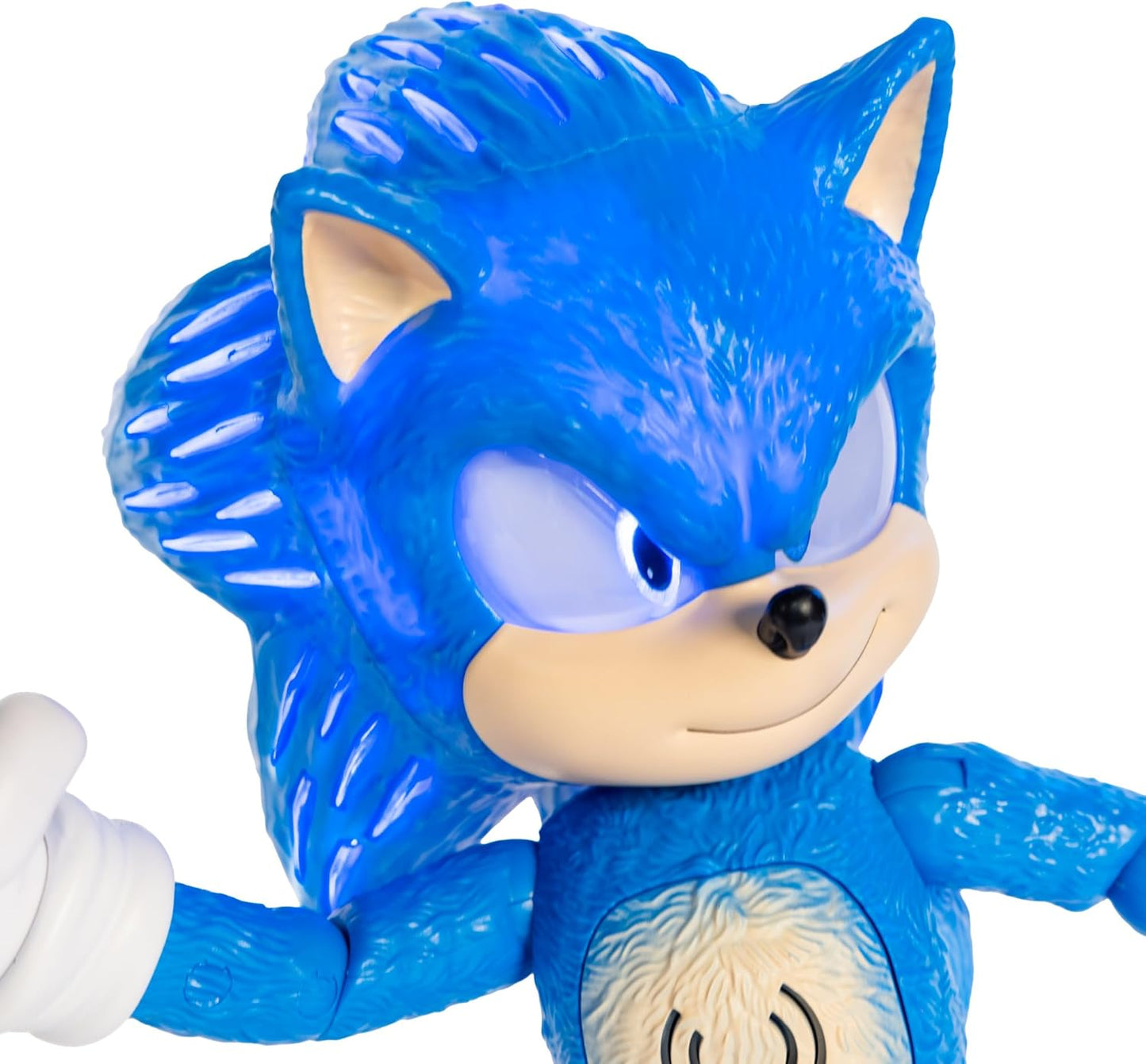 Sonic The Hedgehog 3 Ultimate Talking Sonic 12-Inch Figure, Features 30+ Iconic and Humorous Phrases and Sounds from The Movies, Light-Up Eyes and Quills