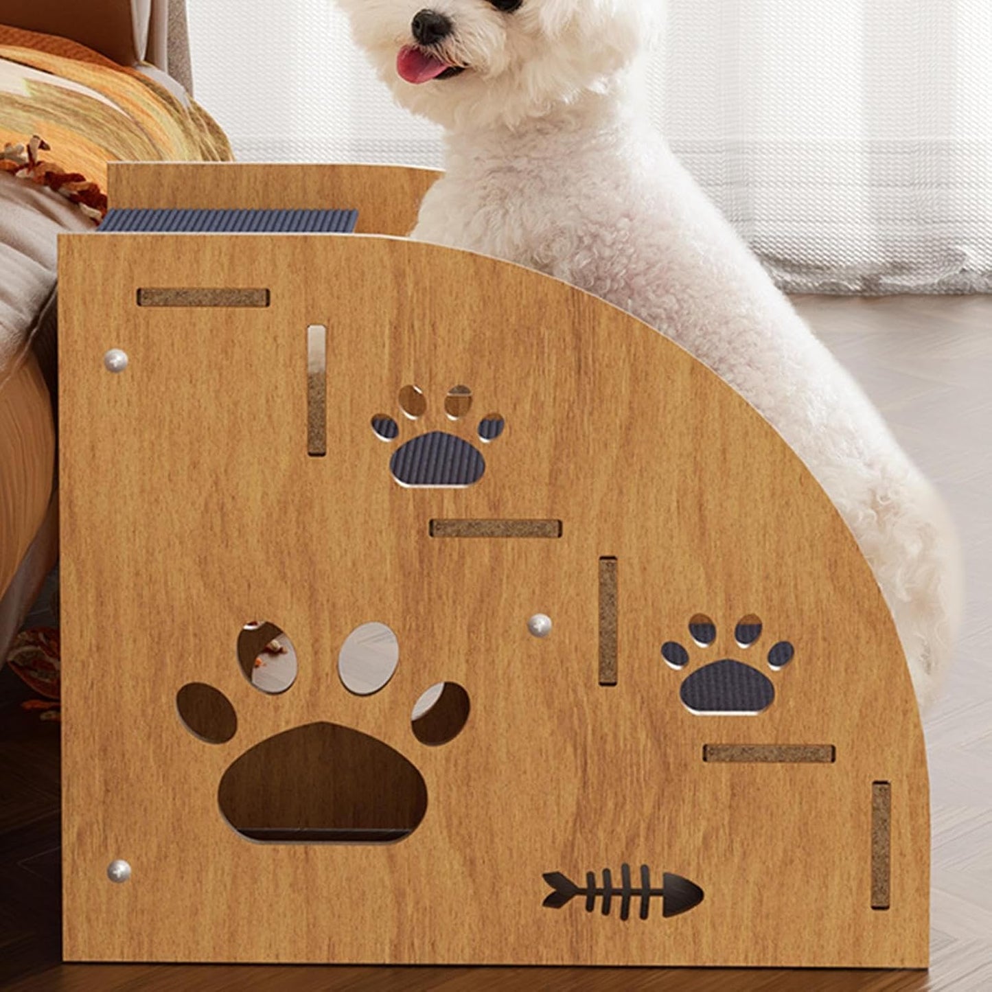 Dog Bed Stairs, Dog Steps Ramp Indoor Pet Stairs, Non-Slip Cat, Pet Steps Wooden, High Bed Climbing, Supplies