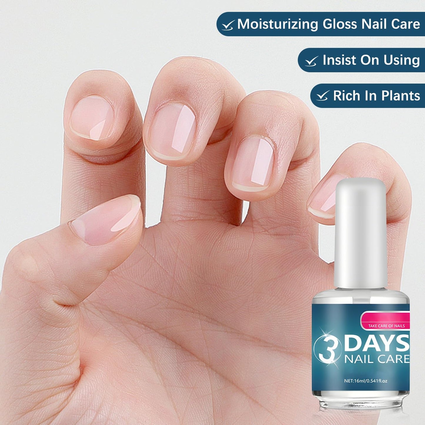 3 PCS 3 Days Nail Care, Keratin Amino Acid Nail Care, for Strengthening & Hydration, Treatment for Dry, Weak, Fragile Nails(16ml)